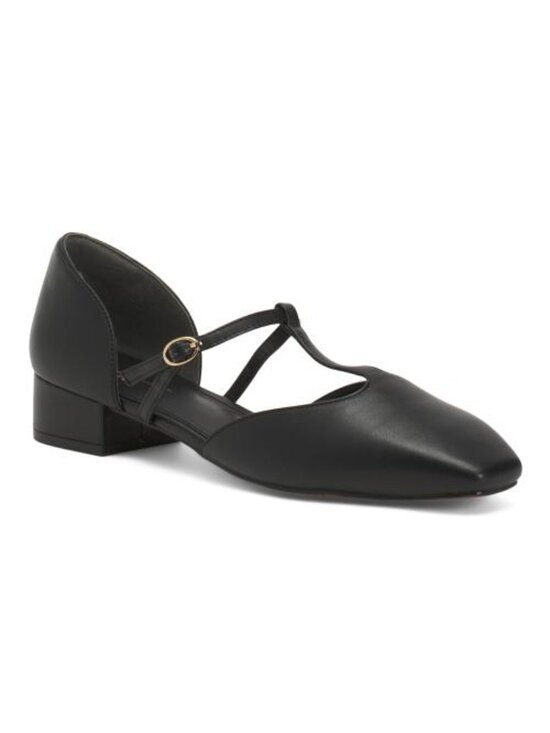 LINEA PAOLO Shoes - LINEA PAOLO Leather Coralee T Strap Pumps
